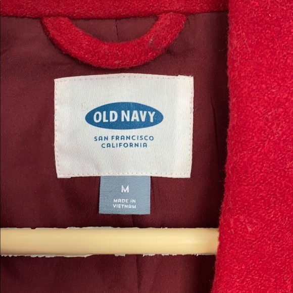 Red Old Navy Pea Coat - Picture 3 of 4